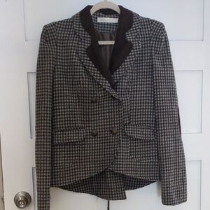Costa Blanca Black and Gray Checkered Blazer